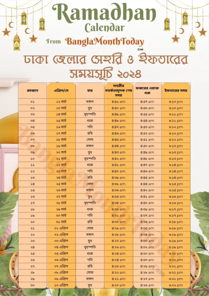 Dhaka-iftar-time-Ramadan-Calendar